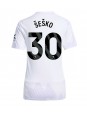 Billige Manchester United Benjamin Sesko #30 Bortedrakt Dame 2025-26 Kortermet